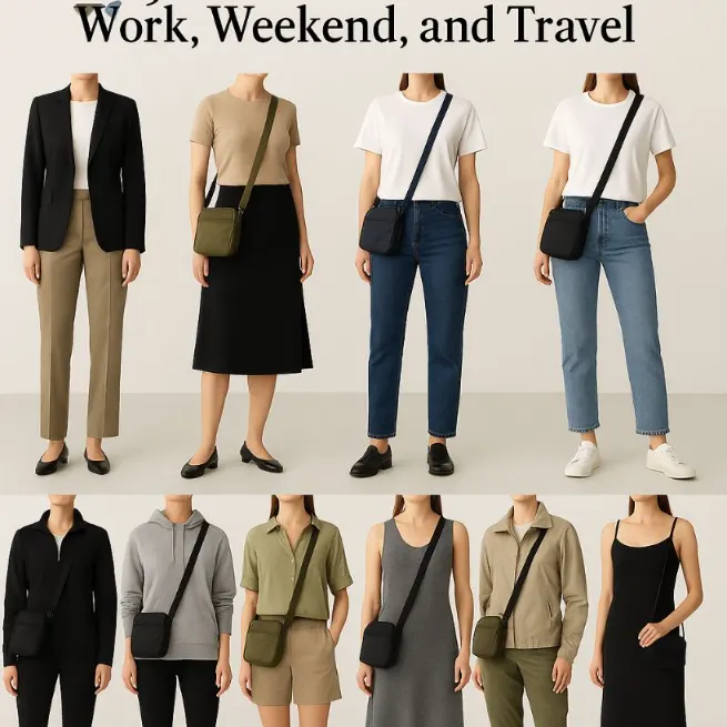 10 Outfit Ideas with Nylon Crossbody Bags for Work, Weekend, and Travel 10 Outfit Ideas with Nylon Crossbody Bags for Work, Weekend, and Travel