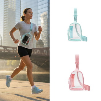 Waterproof PVC Clear Sling Bag Crossbody Chest Pack with Adjustable Strap Waterproof PVC Clear Sling Bag Crossbody Chest Pack with Adjustable Strap