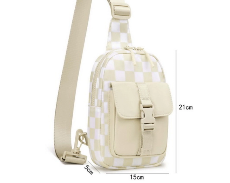 Trendsetter Checkered Sling Crossbody Bag
