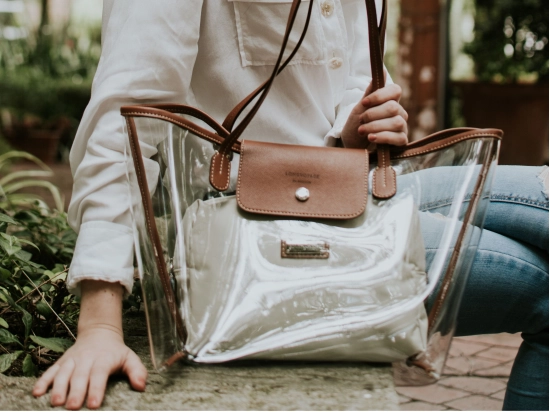 pvc clear tote bag